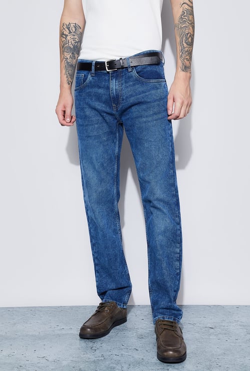 DENIMIZE Washed Slim Straight Jeans