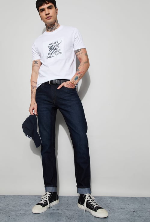 DENIMIZE Washed Slim Tapered Jeans