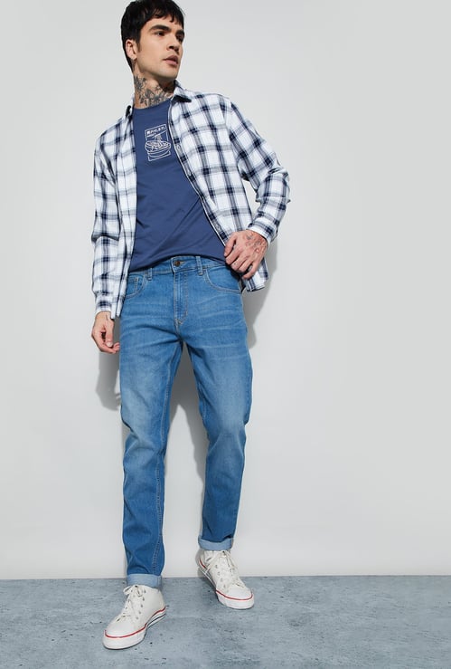 DENIMIZE Washed Slim Tapered Jeans