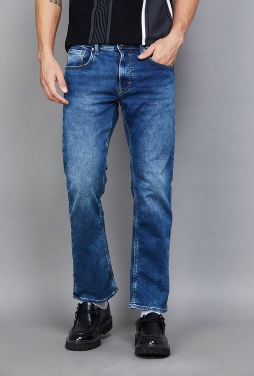 SPYKAR Washed Comfort Fit Jeans