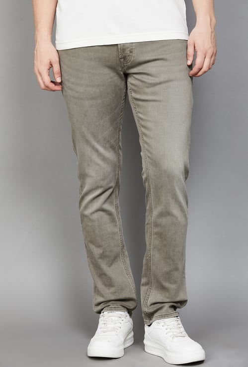 SPYKAR Washed Slim Straight Jeans