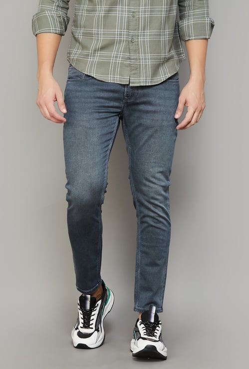 SPYKAR Washed Slim Tapered Jeans