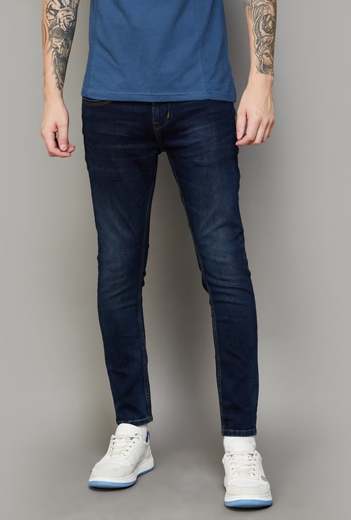 SPYKAR Whiskered Slim Tapered Jeans