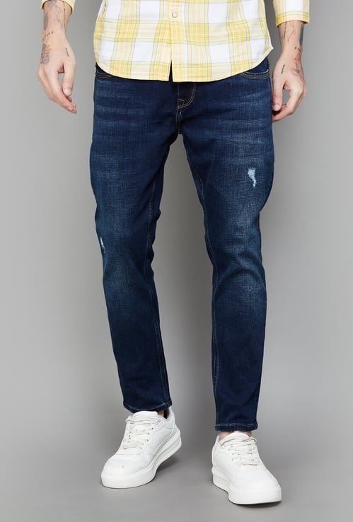 SPYKAR Distressed Slim Tapered Jeans