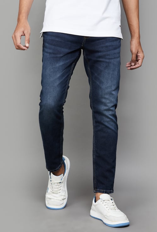 SPYKAR Whiskered Slim Tapered Jeans