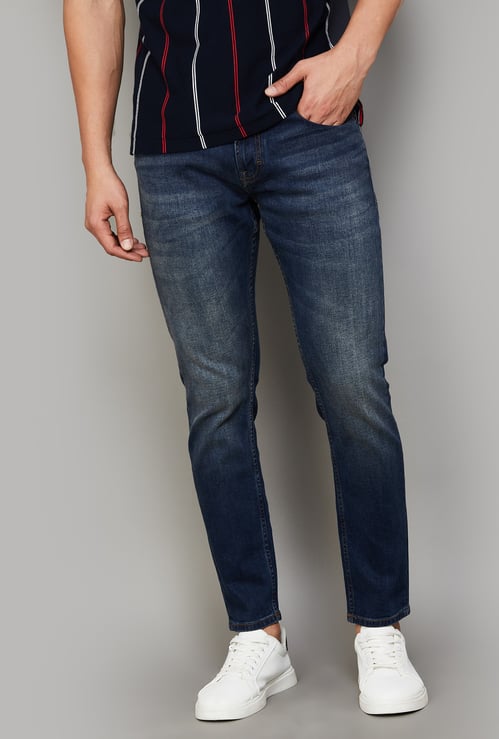 SPYKAR Whiskered Slim Tapered Jeans