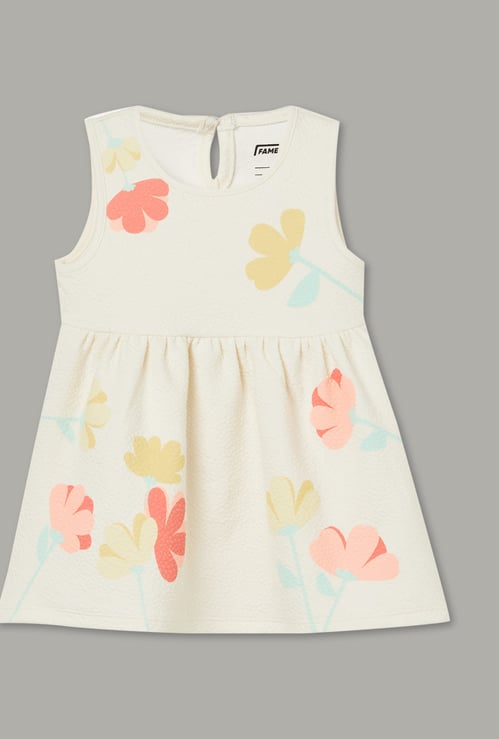 FAME FOREVER Girls Floral Print A-Line Dress