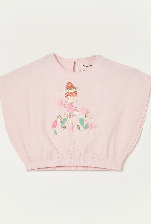 FAME FOREVER Girls Graphic Print Top