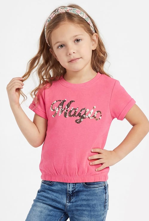 FAME FOREVER Girls Embellished T-shirt