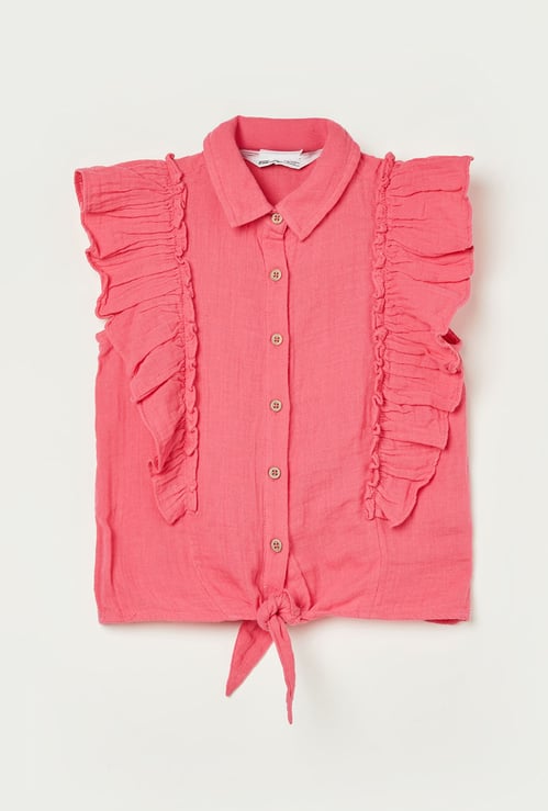 FAME FOREVER Girls Ruffled Top