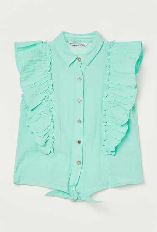 FAME FOREVER Girls Ruffled Top