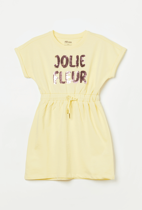 FAME FOREVER Girls Sequinned A-line Dress