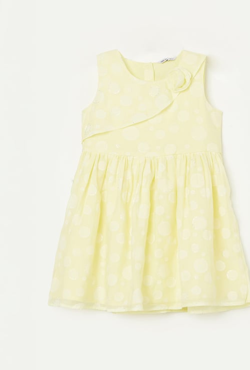 FAME FOREVER Girls Printed Bow Back Dress