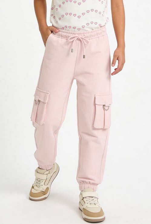 FAME FOREVER Girls Solid Cargo Joggers