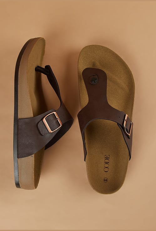 CODE T-strap Sandals