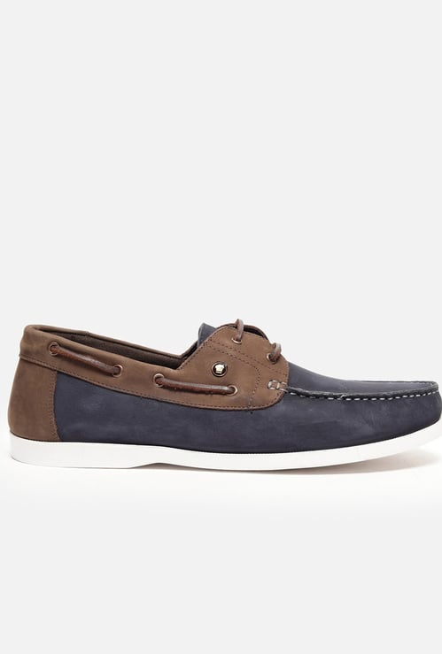 LOUIS PHILIPPE Colourblock Boat Shoes