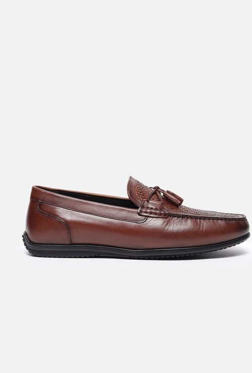 LOUIS PHILIPPE Woven Slip-Ons