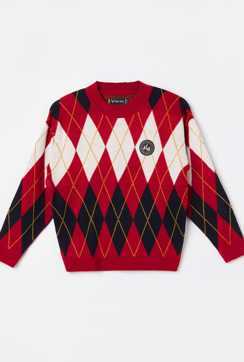 ALLEN SOLLY Boys Knitted Sweater