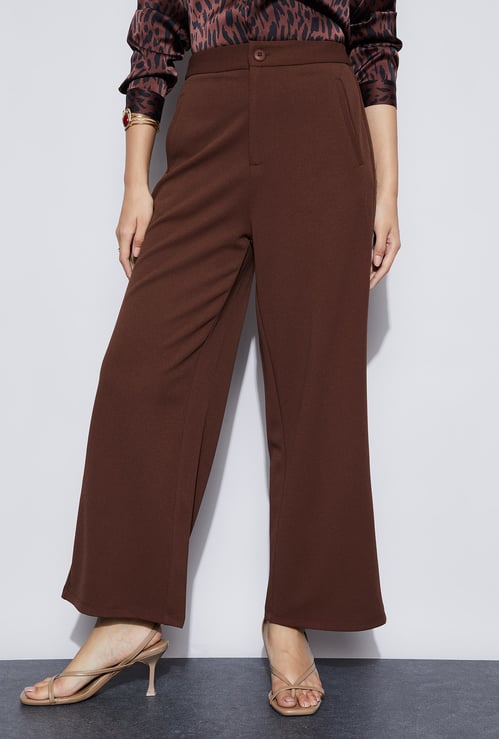 CODE CLASSIC Flat Front Mid-Rise Trousers