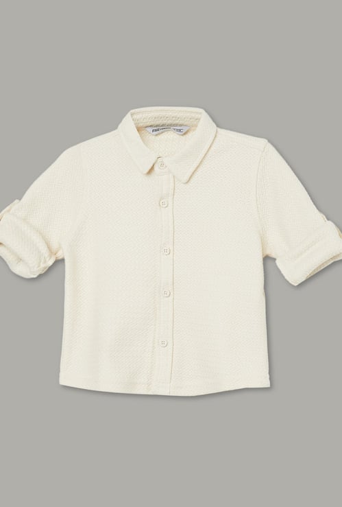 FAME FOREVER Boys Textured Shirt