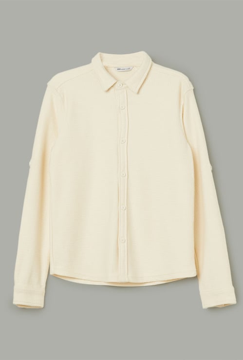 FAME FOREVER Boys Textured Shirt