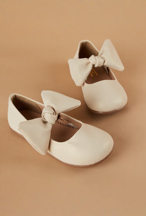 FAME FOREVER Girls Bow-Details Ballerinas