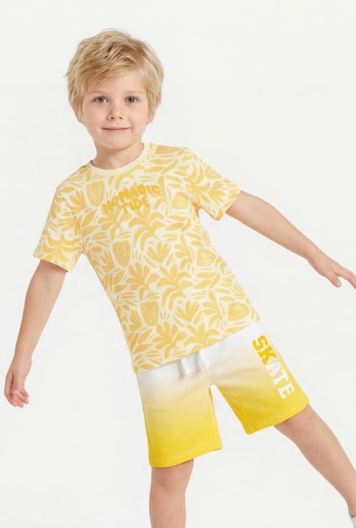 FAME FOREVER Boys Floral Print T-shirt