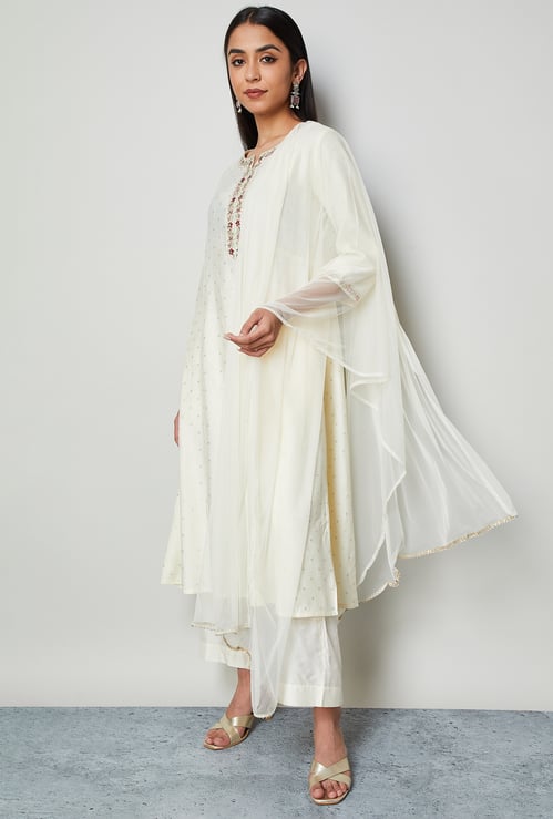 MELANGE Mesh Dupatta with Gota Patti Trim