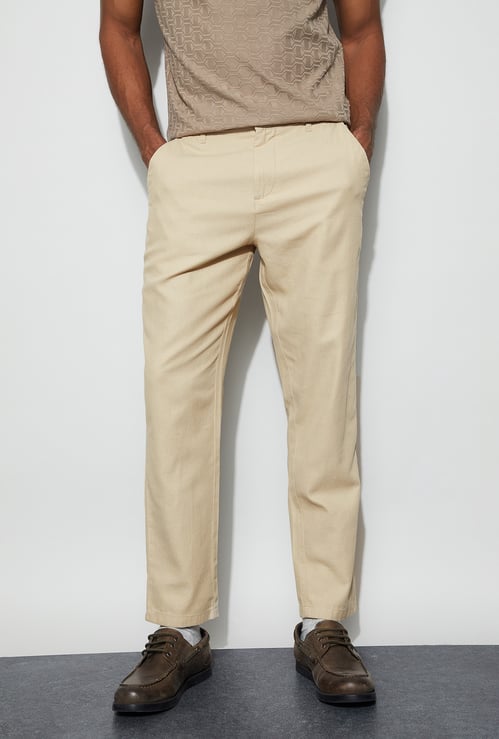 CODE UNWIND Solid Regular Fit Trousers