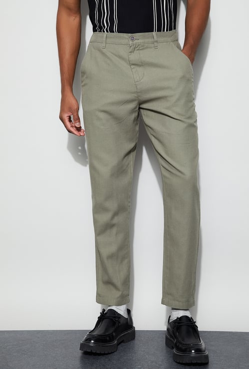 CODE UNWIND Solid Regular Fit Trousers
