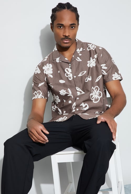 CODE UNWIND Floral Print Regular Fit Shirt