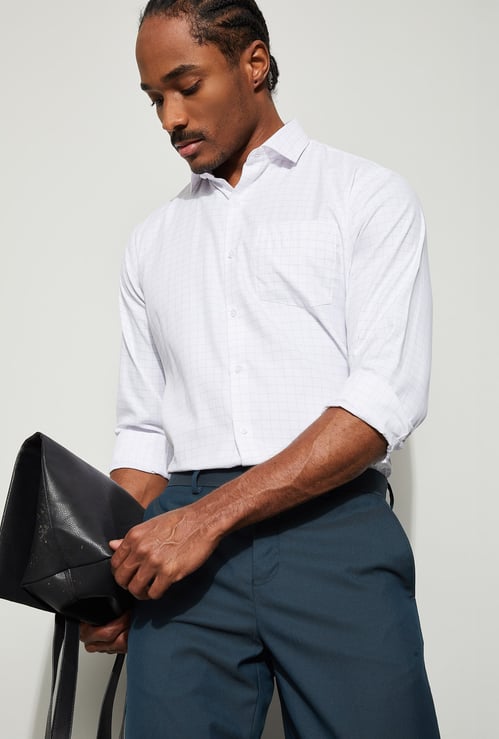 CODE Checked Regular Fit Formal Shirt