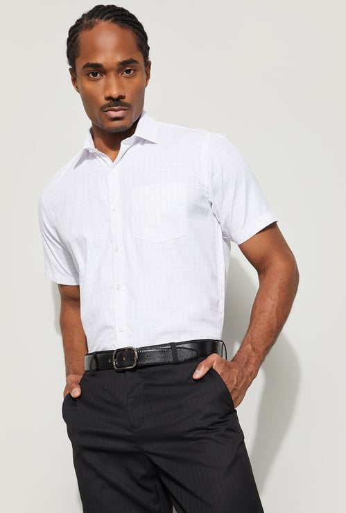 CODE Checked Regular Fit Formal Shirt