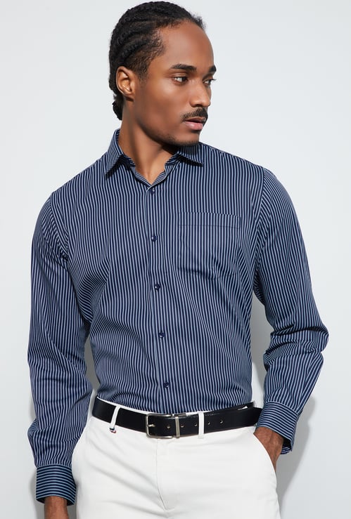 CODE Striped Regular Fit Formal Shirt