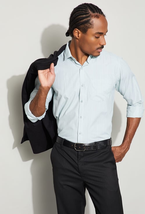 CODE Striped Regular Fit Formal Shirt