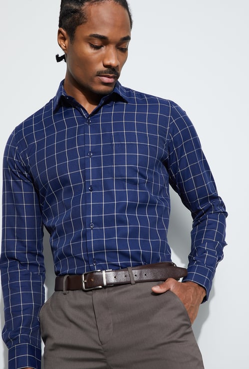 CODE Checked Slim Fit Formal Shirt