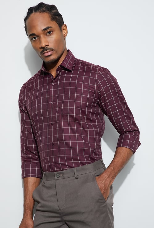 CODE Checked Slim Fit Formal Shirt