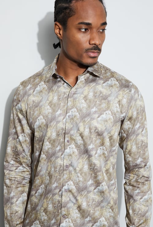 CODE Printed Slim Fit Formal Shirt