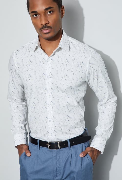 CODE Printed Slim Fit Formal Shirt