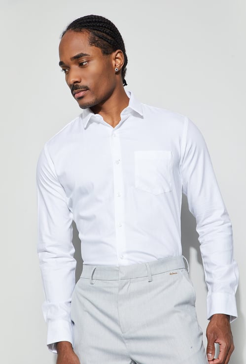 CODE Herringbone Slim Fit Formal Shirt