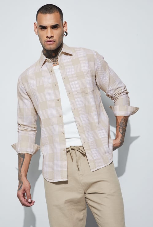 FAME FOREVER Checked Smart Fit Shirt
