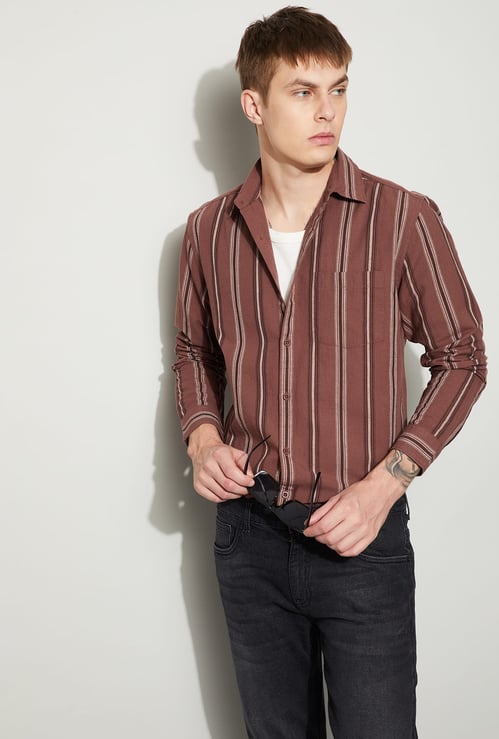 FAME FOREVER Striped Smart Fit Shirt