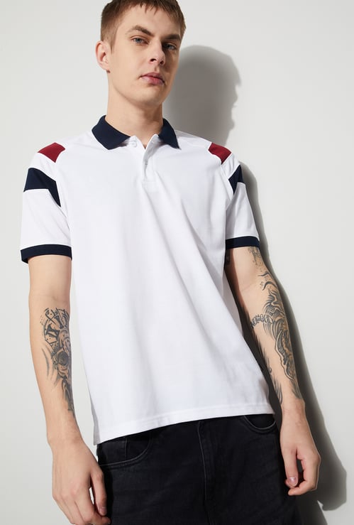 FAME FOREVER Colourblock Polo T-shirt