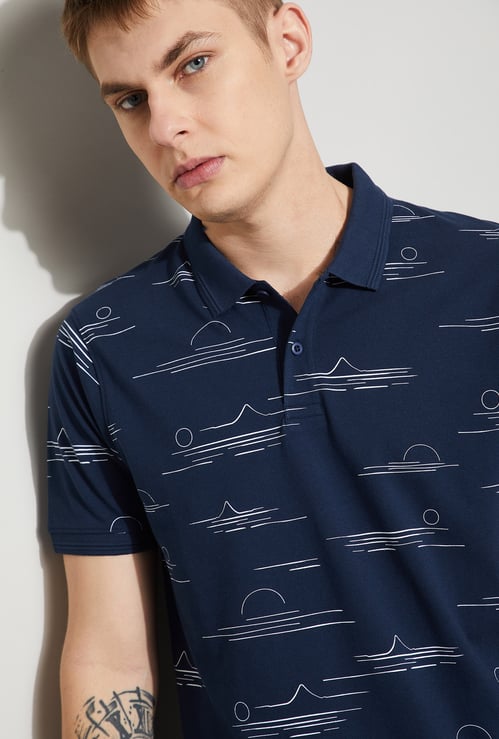 FAME FOREVER Printed Polo T-shirt