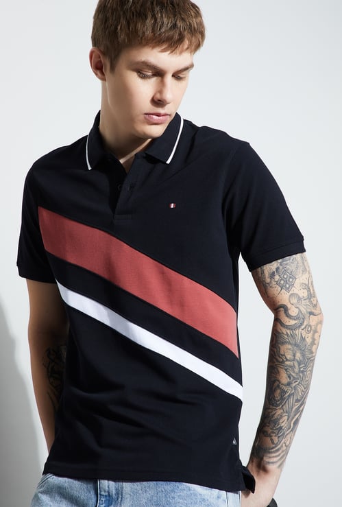 FAME FOREVER Striped Polo T-shirt