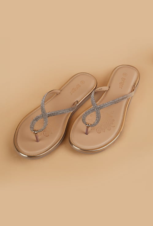GINGER Embellished Flat Sandals
