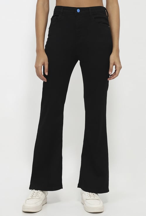 KRAUS Solid Flared Jeans