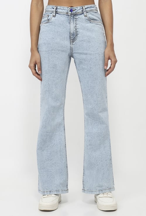KRAUS Light Washed Flared Jeans