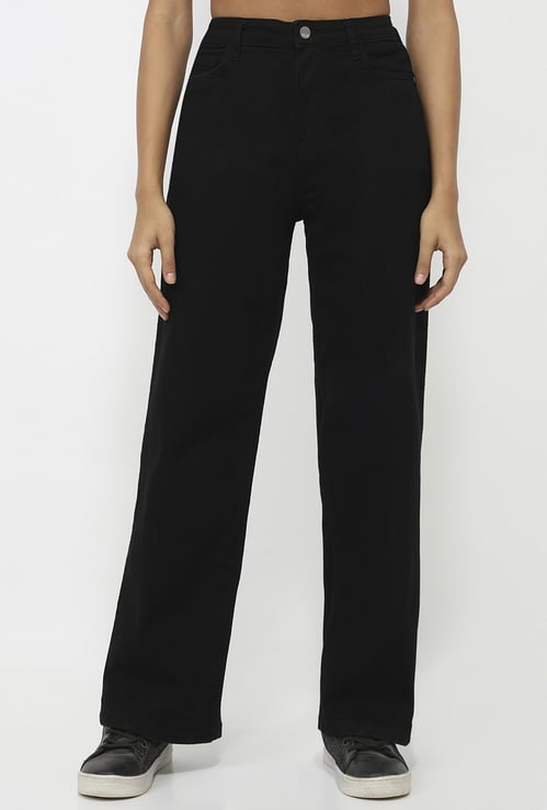KRAUS Solid Medium Wash Straight Fit Jeans