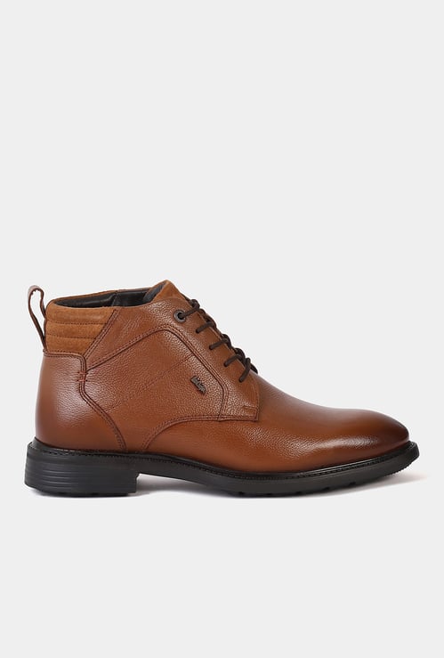 LEE COOPER Solid Lace-Up Ankle Boots